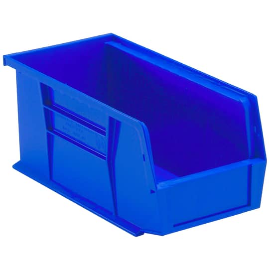 Quantum Food Service QUS230 BL Stack & Hang Shelf Bin - 10 7/8 x 5 1/2, Blue, Case of 12